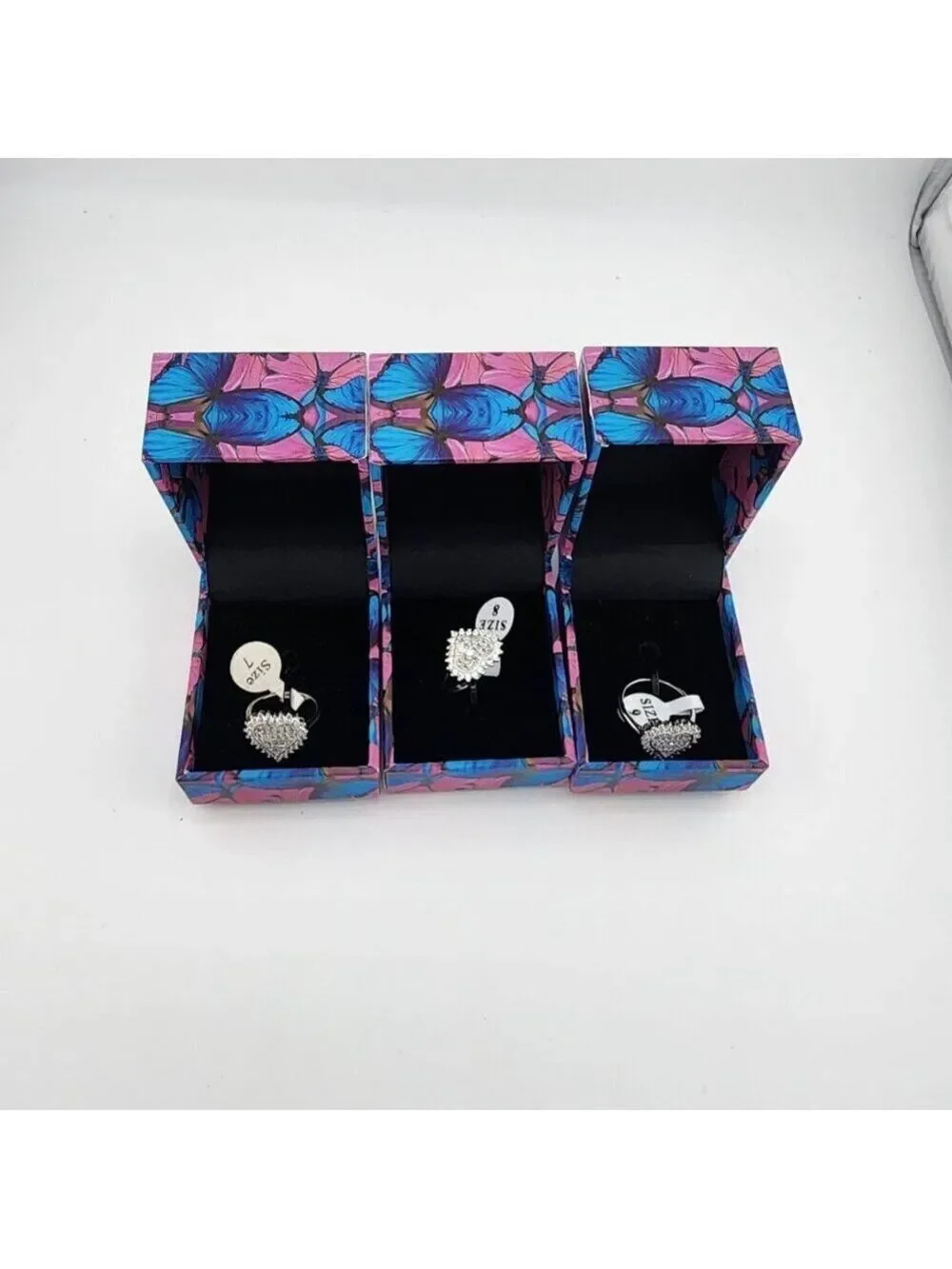 Brand New Gold Plated Heart Cz Stones Ring